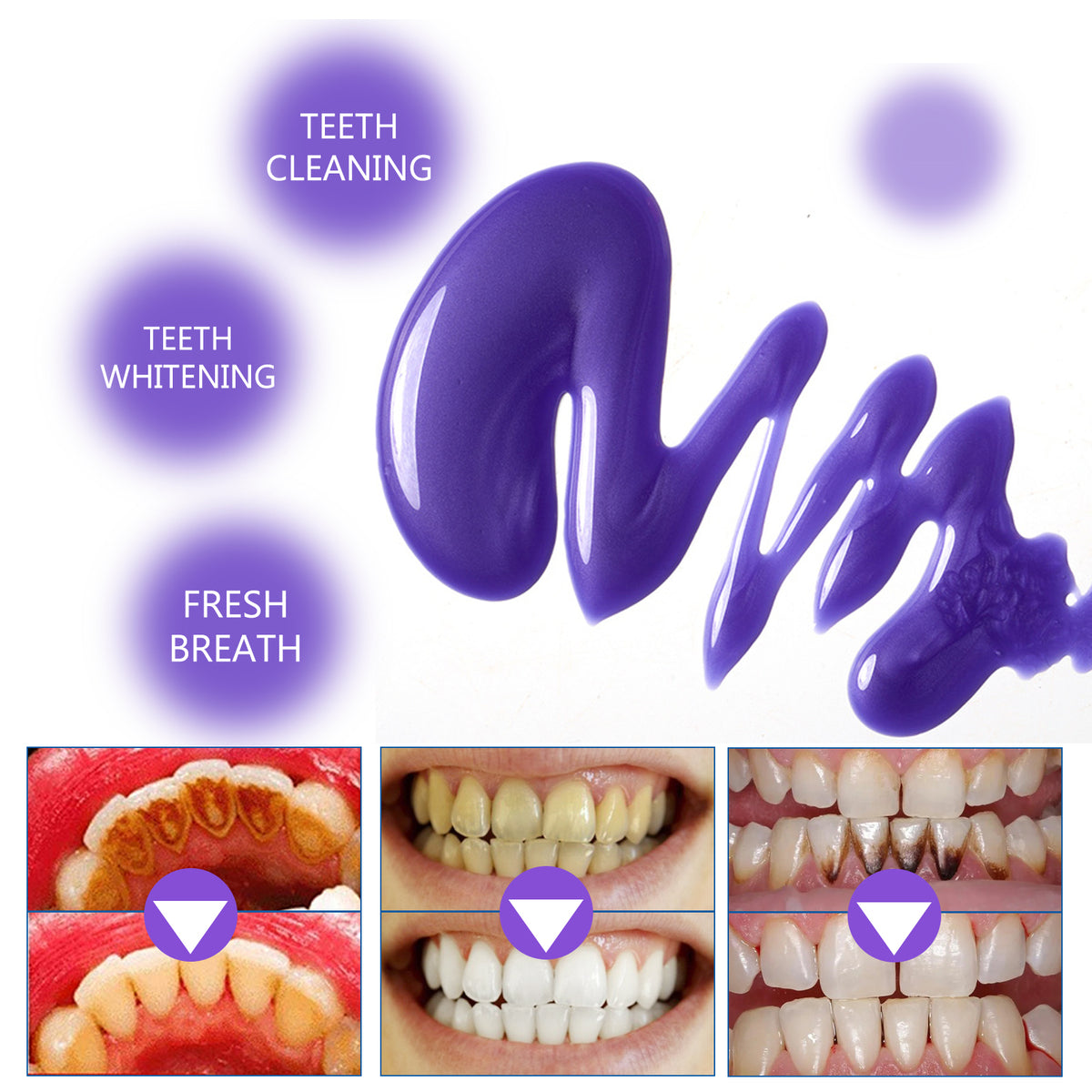 Purple Whitening Toothpaste for a Whiter, Fresher Smile