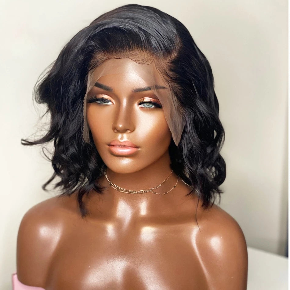 Lace Front Wavy Wig for Instant Glamorous Short Style