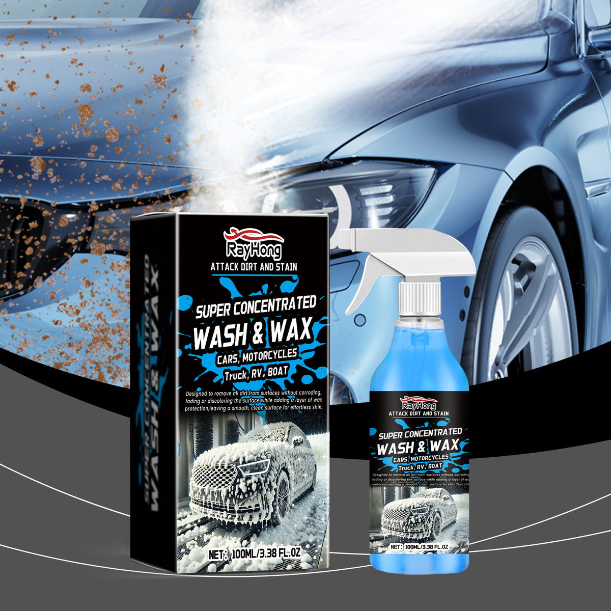 Car Wash Liquid with Wash & Wax for a Lasting Shine