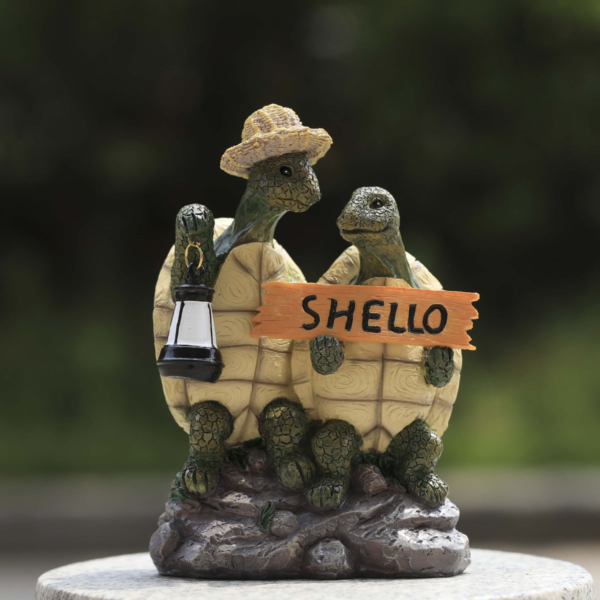 Turtle Couple Garden Statue, Resin Outdoor Decor