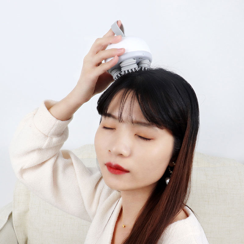 Scalp Massager with 3D Kneading Nodes for Stress Relief