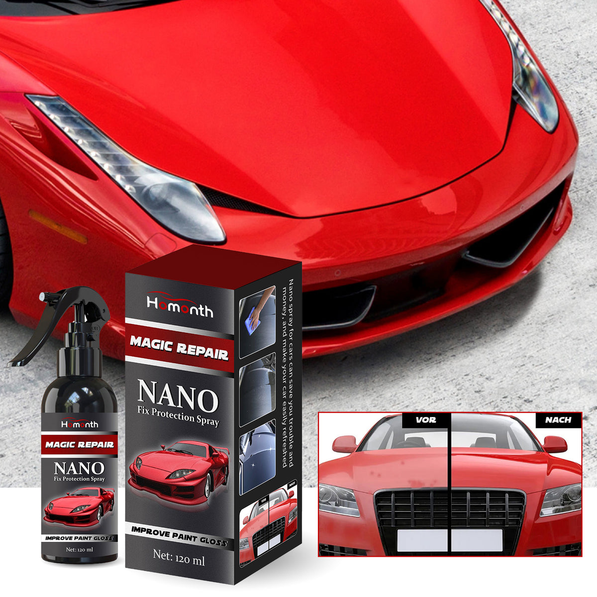 Nano Fix Car Coating Spray for Paint Gloss & Shine