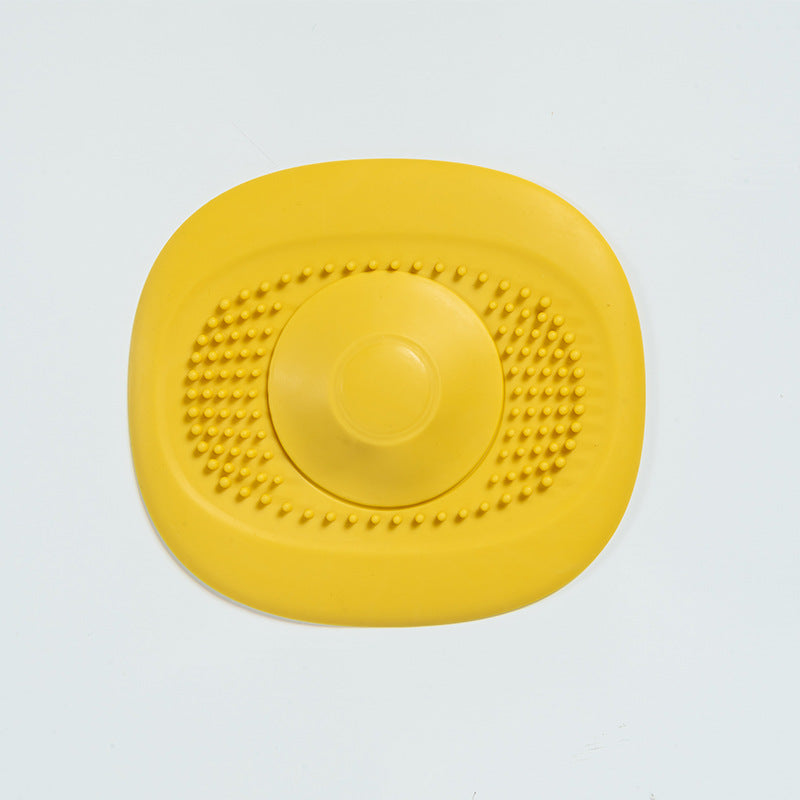 Silicone Hair Catcher Drain Cover with Press Stopper