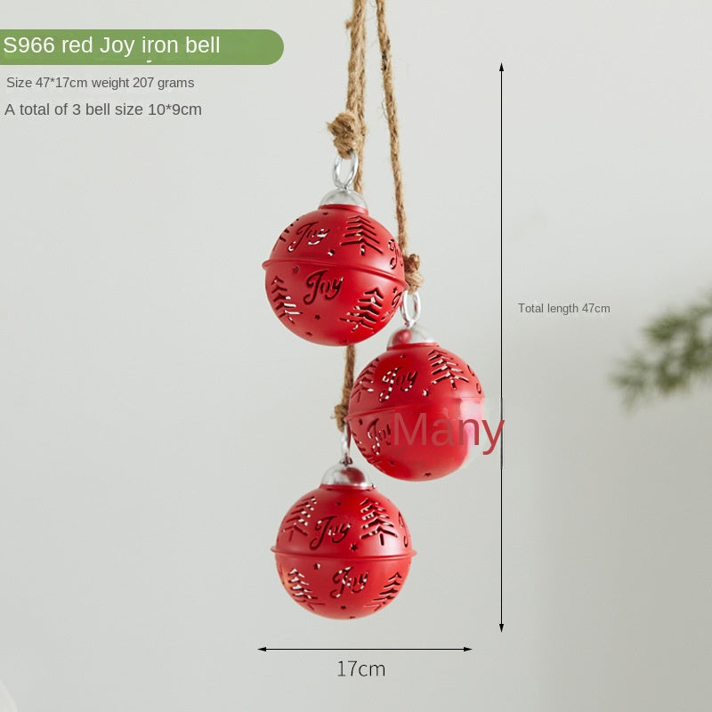 Christmas Bell Hanging Ornaments for Rustic Holiday Charm