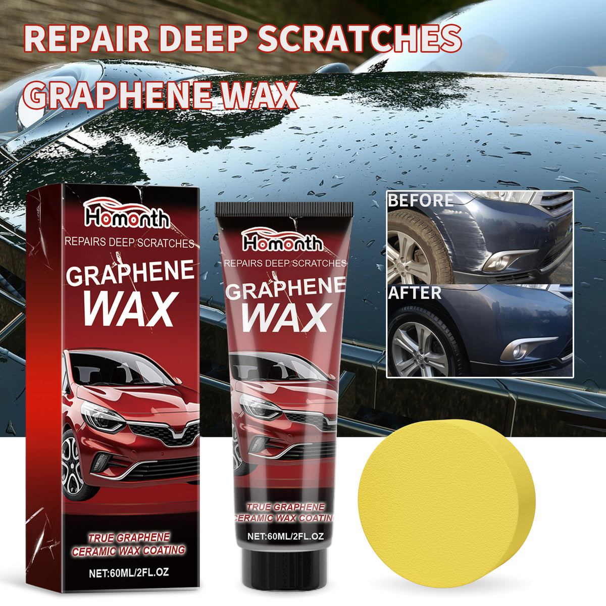 Graphene Car Scratch Repair Wax for Deep Scratches