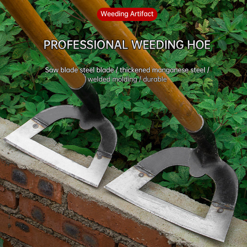 Weeding Hoe with Saw-Blade Steel Head for Vegetable Beds