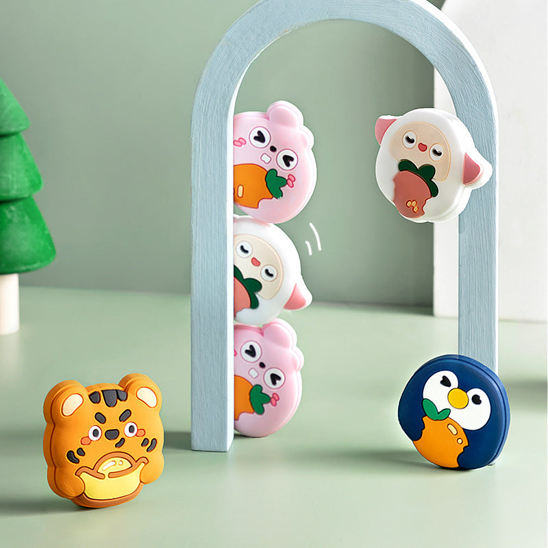 Silicone Door Handle Wall Bumper with Animal Designs