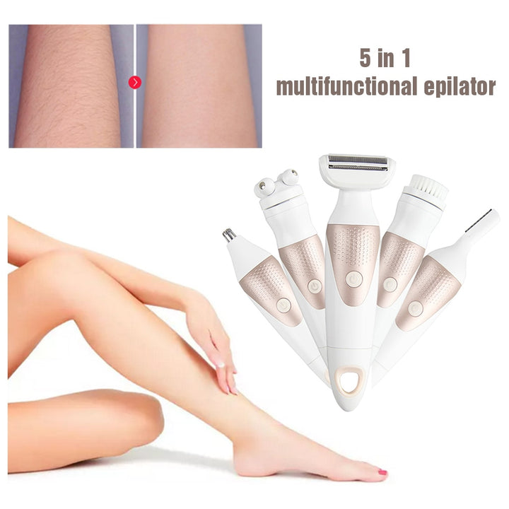 5-in-1 Electric Shaver for Women | 5-Function Groomer