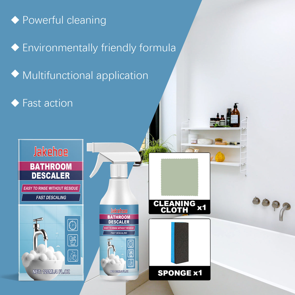 Bathroom Descaler Spray for Fast, Residue-Free Cleaning