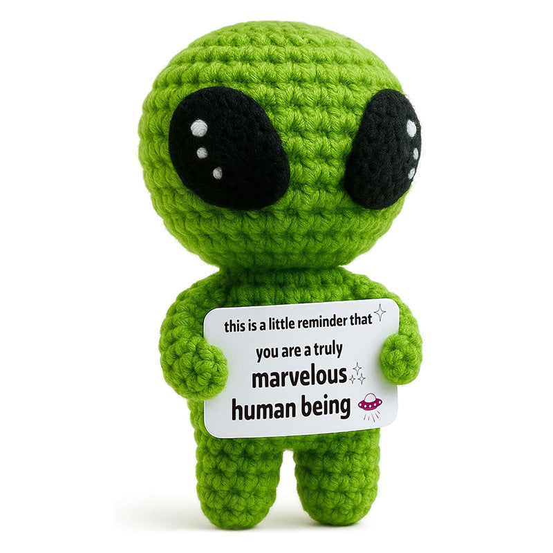Handmade Knitted Gift Doll With Heartfelt Message