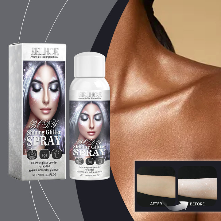 Body Glitter Spray for Long-Lasting Radiant Sparkle