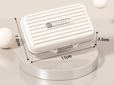 Portable Weekly Pill Organizer Box, 7-Day Dial Lid
