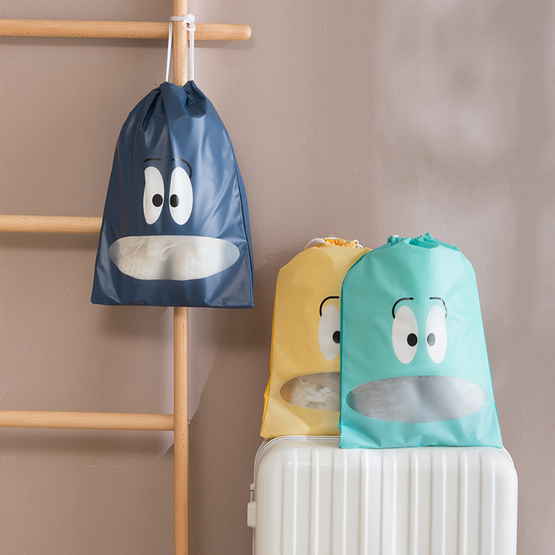 Travel Shoe Storage Bag with Clear Window, Drawstring