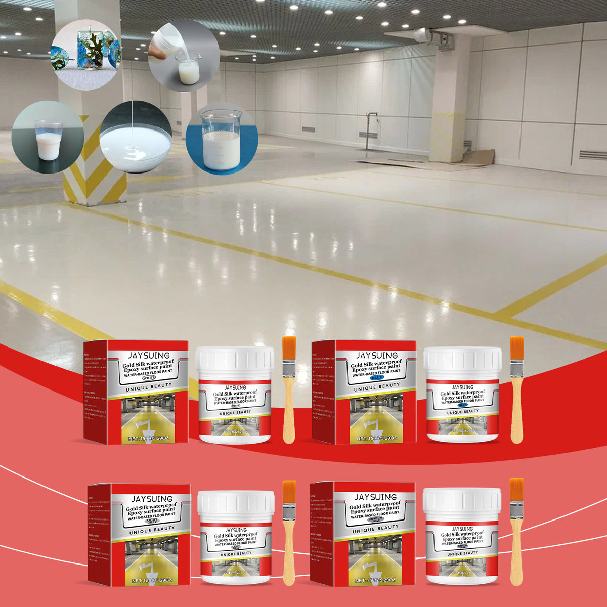 Waterproof Epoxy Floor Paint for Home Walls Renovation