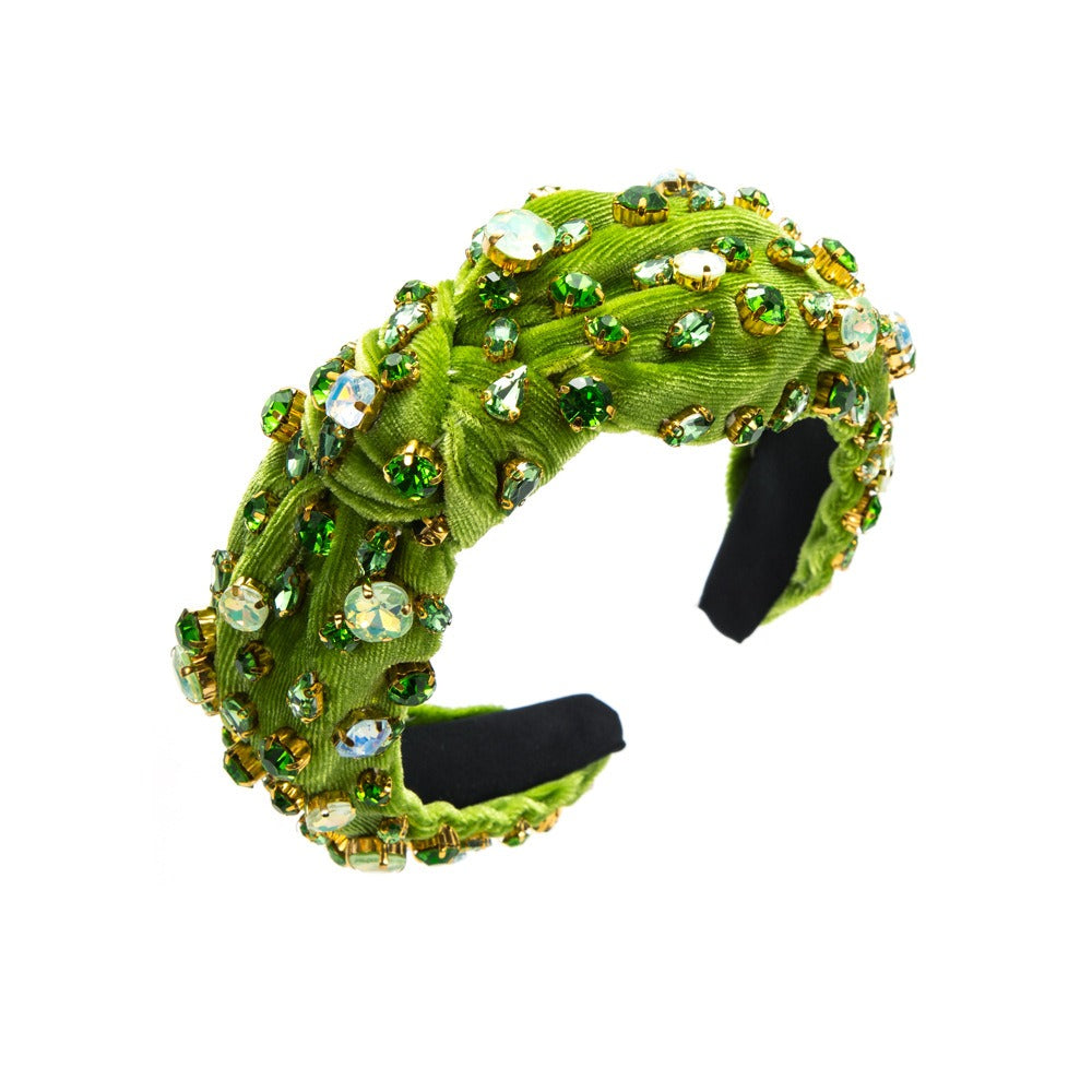 Velvet Rhinestone Headband for Glamorous Occasion Looks