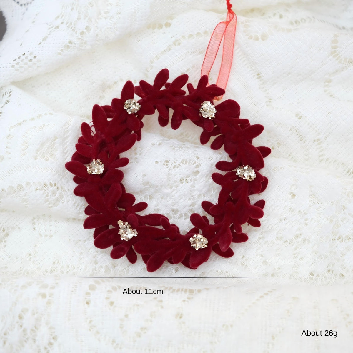Christmas Door Hanger Wreath Set for Rich Red Holiday Decor