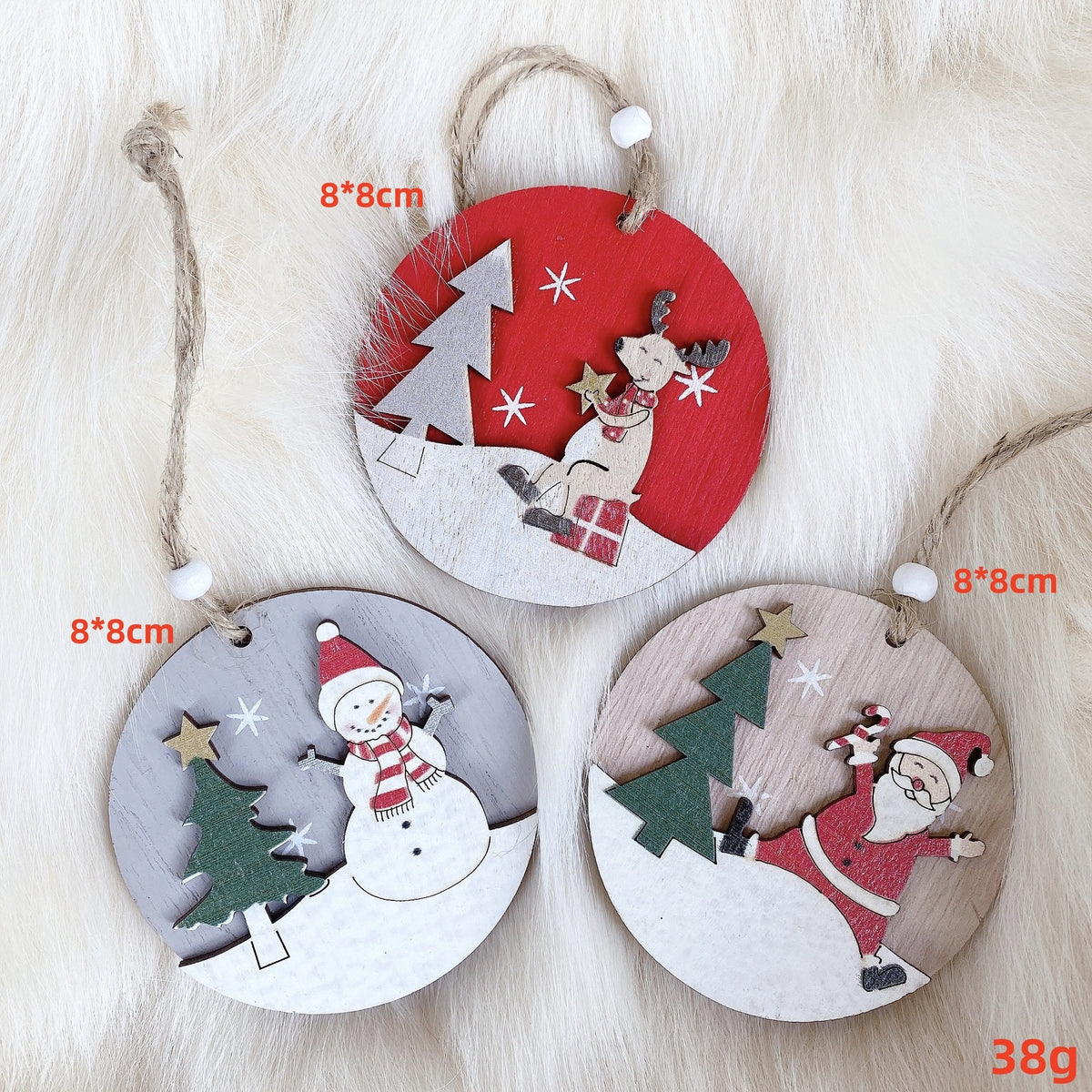 Wooden Christmas Ornaments for Rustic Holiday Charm