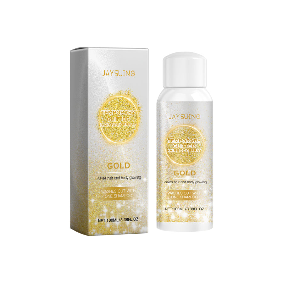 Body Glitter Spray for Instant Gold & Silver Shine