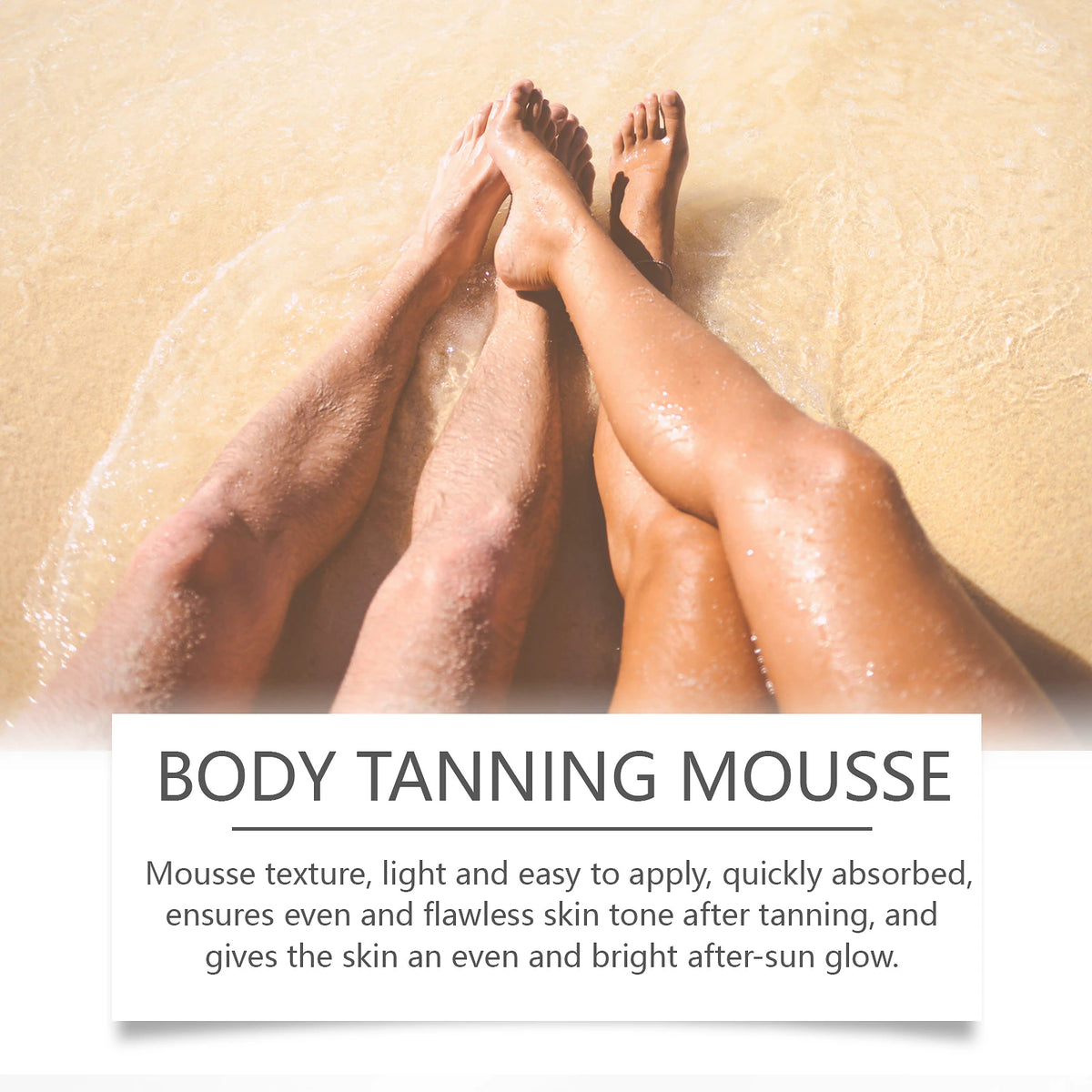OUHOE Black Body Mousse Summer Tanning Bronzer Moisturizes A