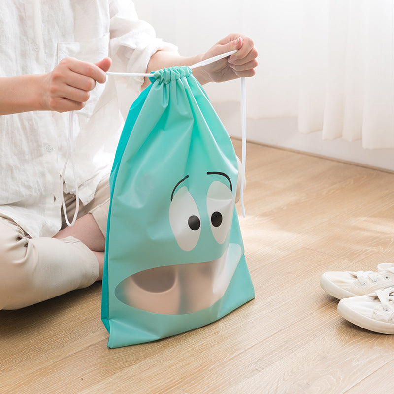 Travel Shoe Storage Bag with Clear Window, Drawstring