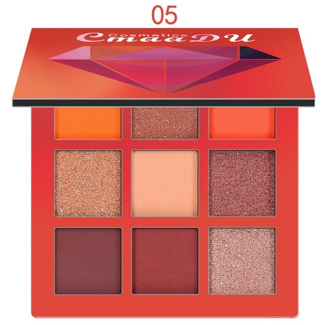 9-Color Eyeshadow Palette for Bold, Colorful Looks