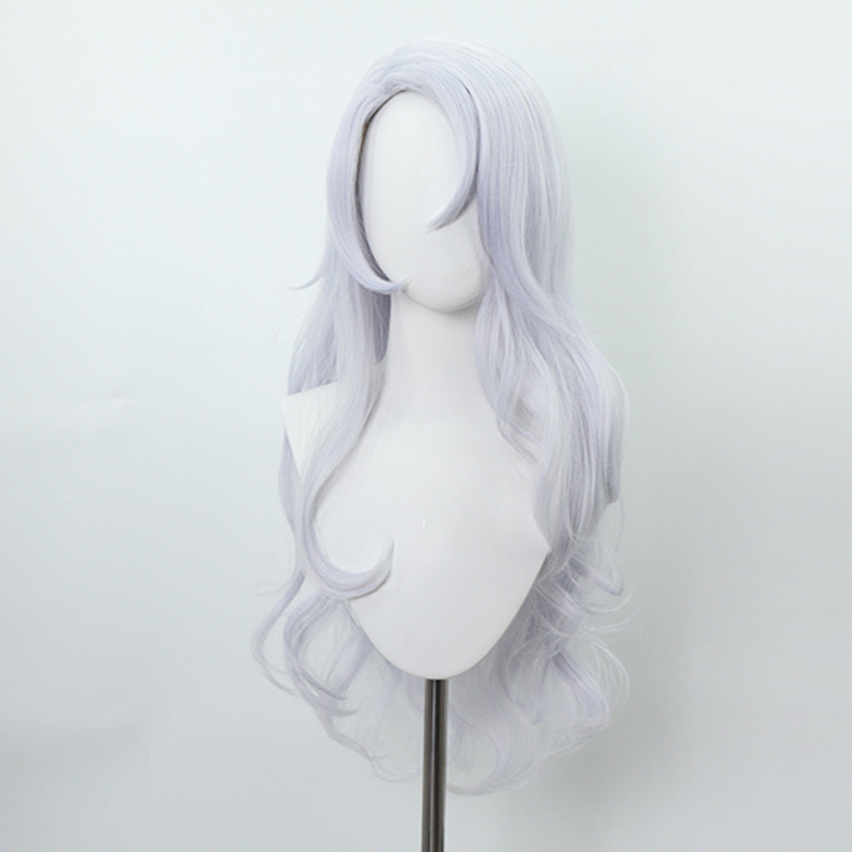 Anime Cosplay Wig With Long Lavender Waves & Side Bangs