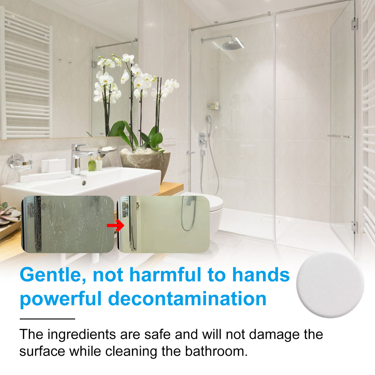 Bathroom Cleaning Tablets for No-Scrub Surface Shine