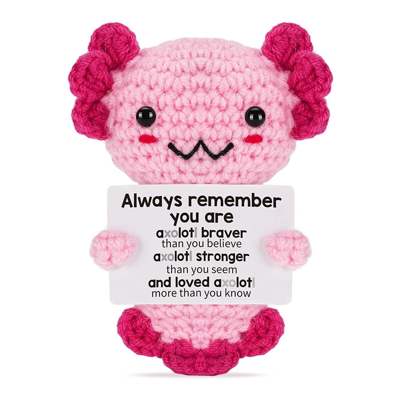 Handmade Knitted Gift Doll With Heartfelt Message