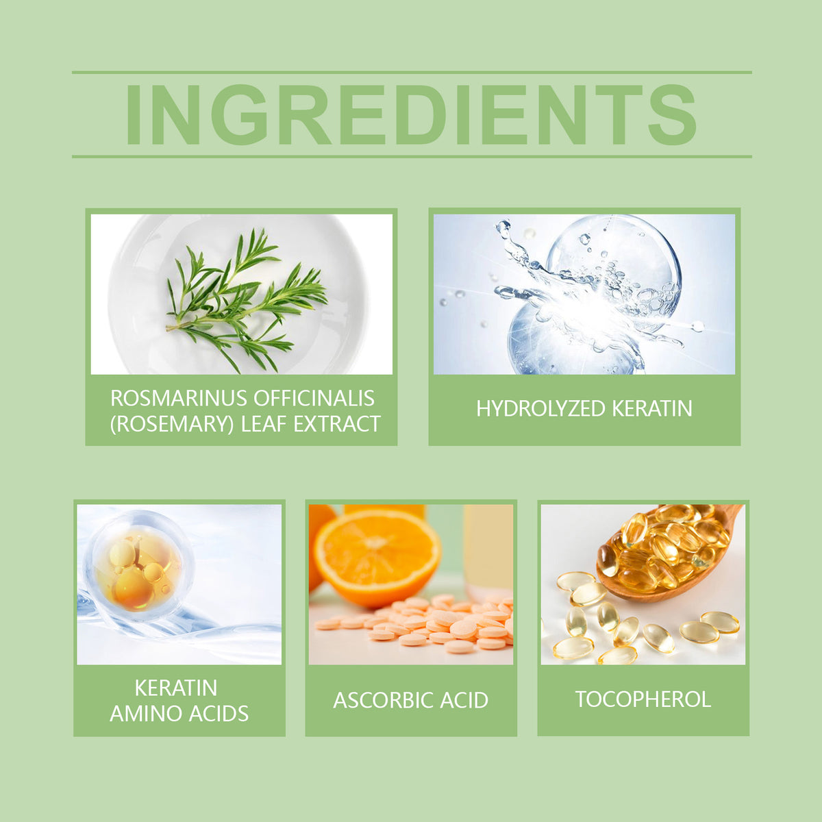 Rosemary Hair Capsules for Dry, Damaged, Frizzy Hair