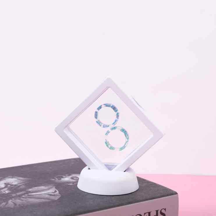 Clear Suspension Jewelry Box Set for Rings & Earrings