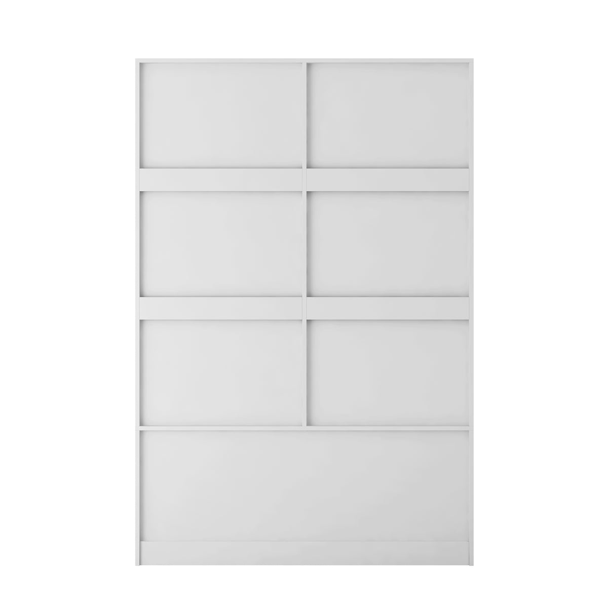 Tall White Bedroom Armoire with Hanging Rod and Drawers