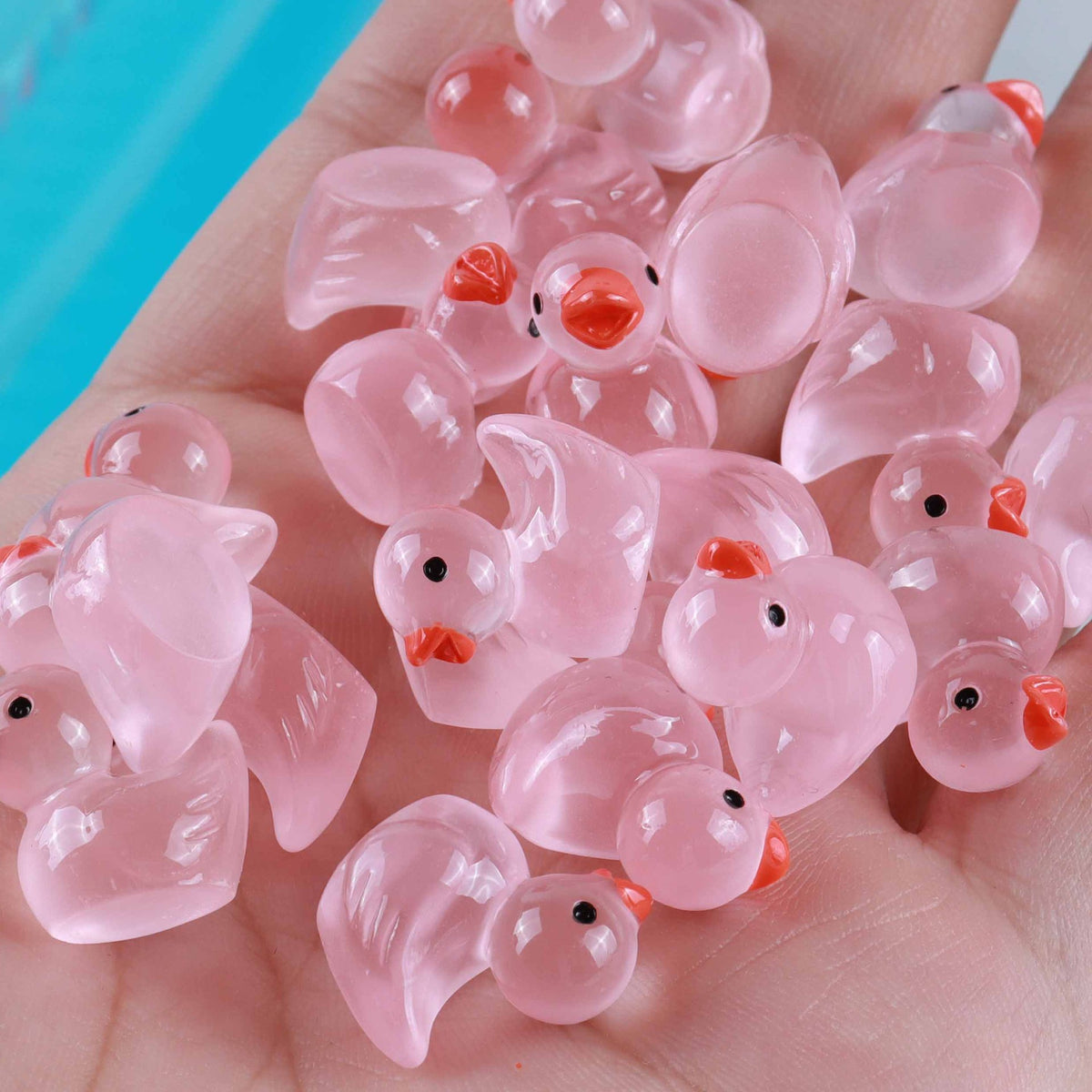 Luminous Mini Duck Charms for Playful DIY Decorations