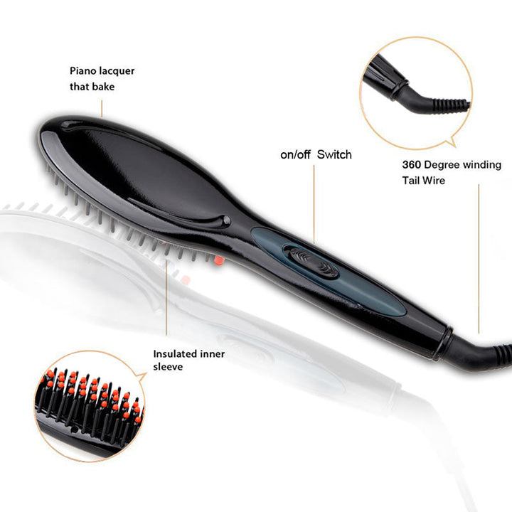 Electric Hair Straightener Brush for Faster Styling