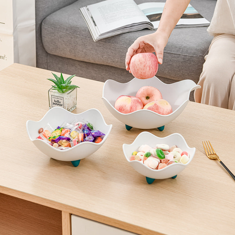 Petal Rim Snack Bowl Set for Coffee Tables and Desks