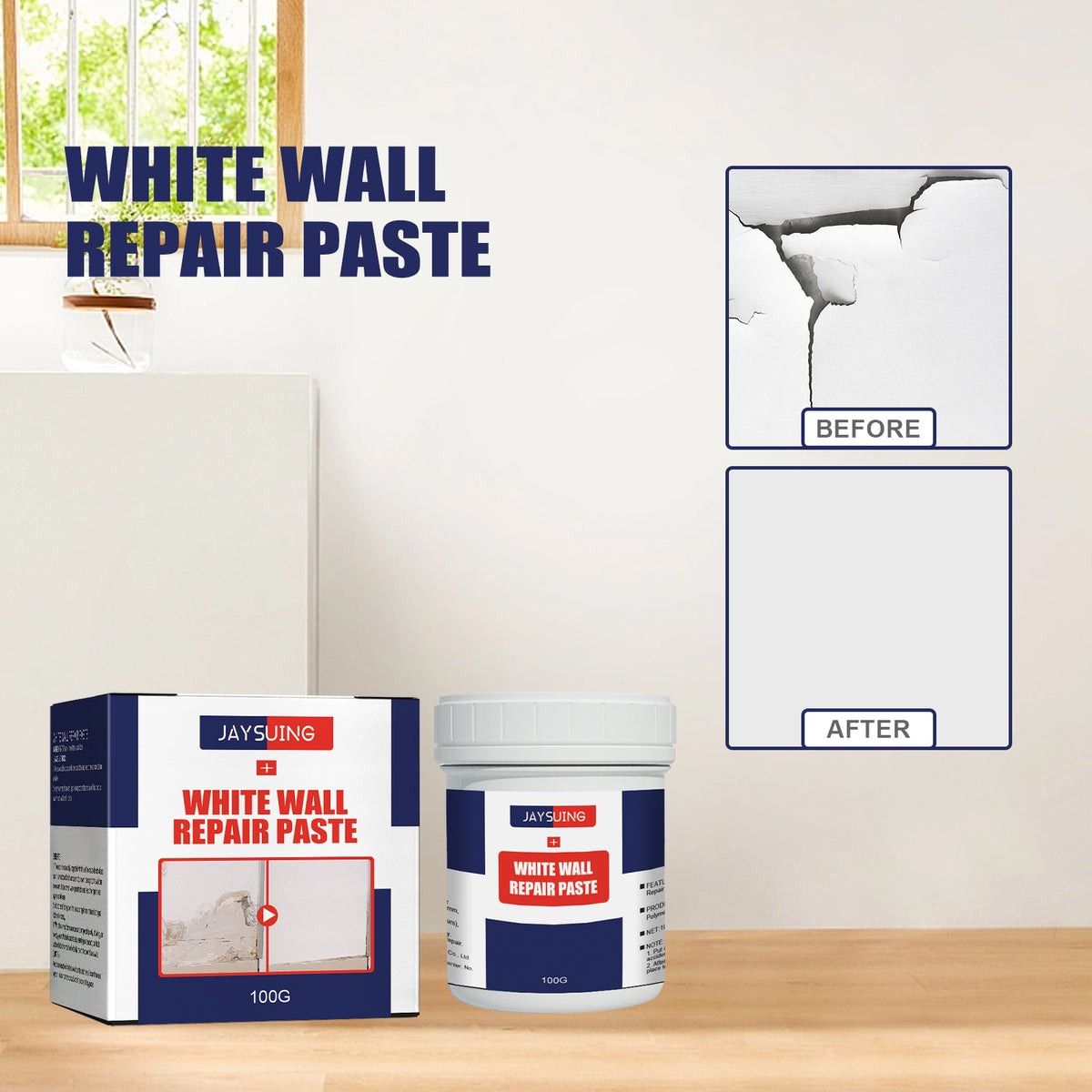 White Wall Repair Paste for Smooth, Lasting Touch-Ups