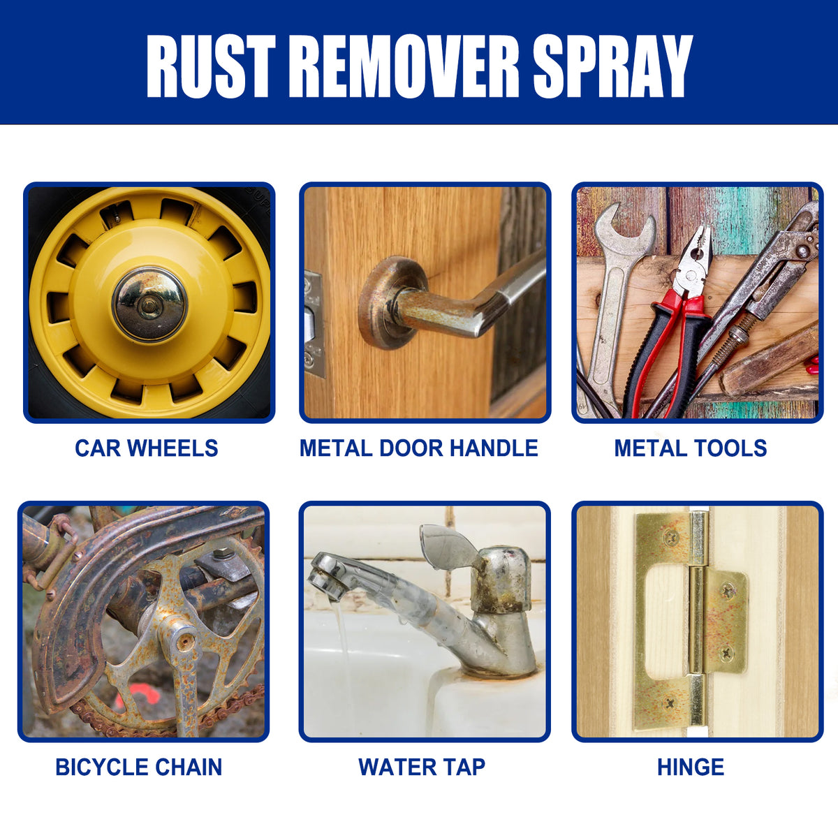 Rust Remover Spray for Cleaner Car Wheels & Metal Care