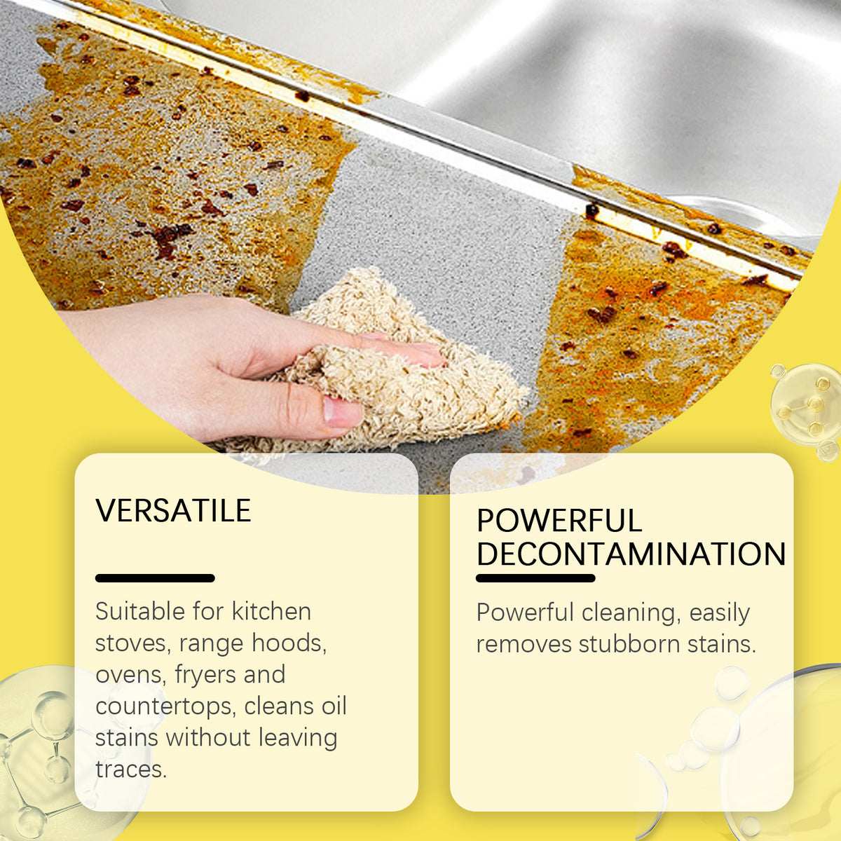 Oil Cleaning Detergent Heavy-Duty Kitchen Grease Remover