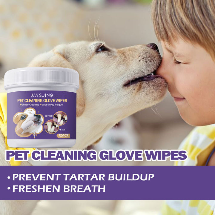 Pet Dental Cleaning Wipes for Fresh Breath and Gums