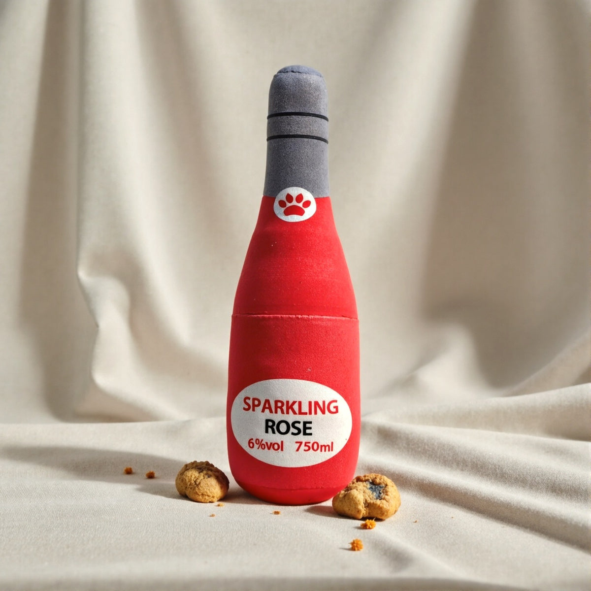 Dog Wine Bottle Plush Toy for Chew Play and Entertainment