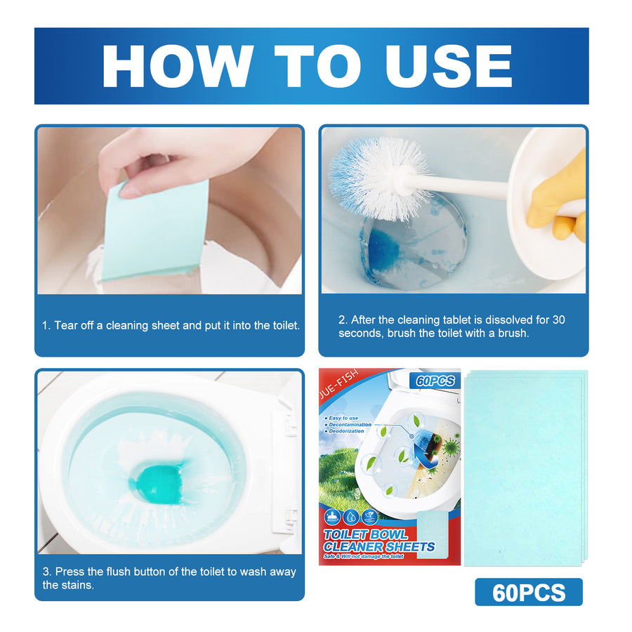 Toilet Cleaning Tablets - No-Scrub Stain & Odor Remover