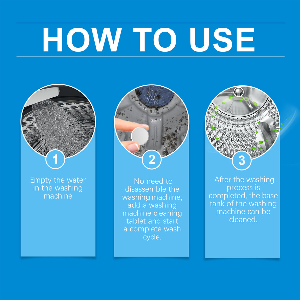Washing Machine Cleaning Tablets for Fresh Odor Control