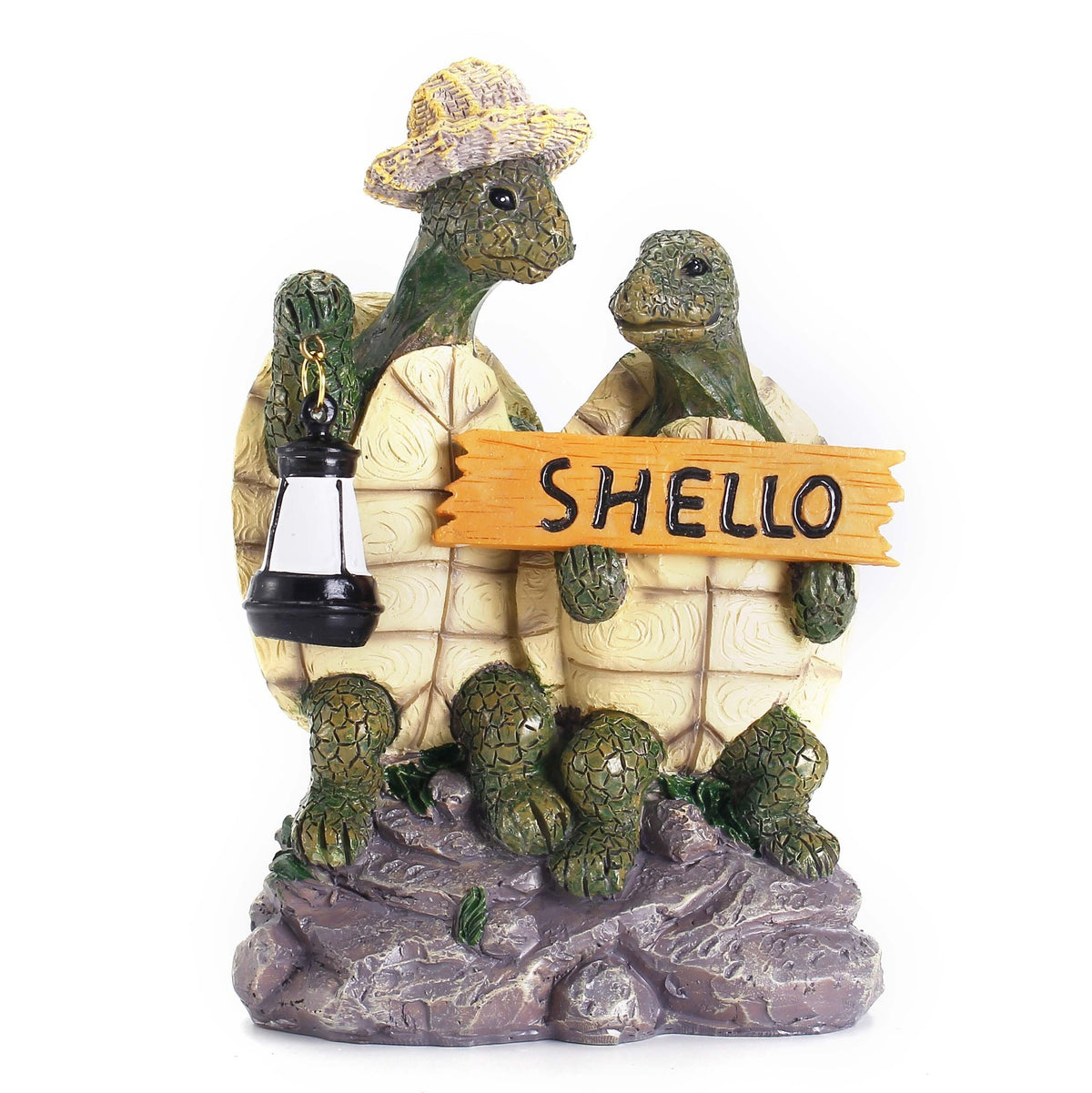 Turtle Couple Garden Statue, Resin Outdoor Decor