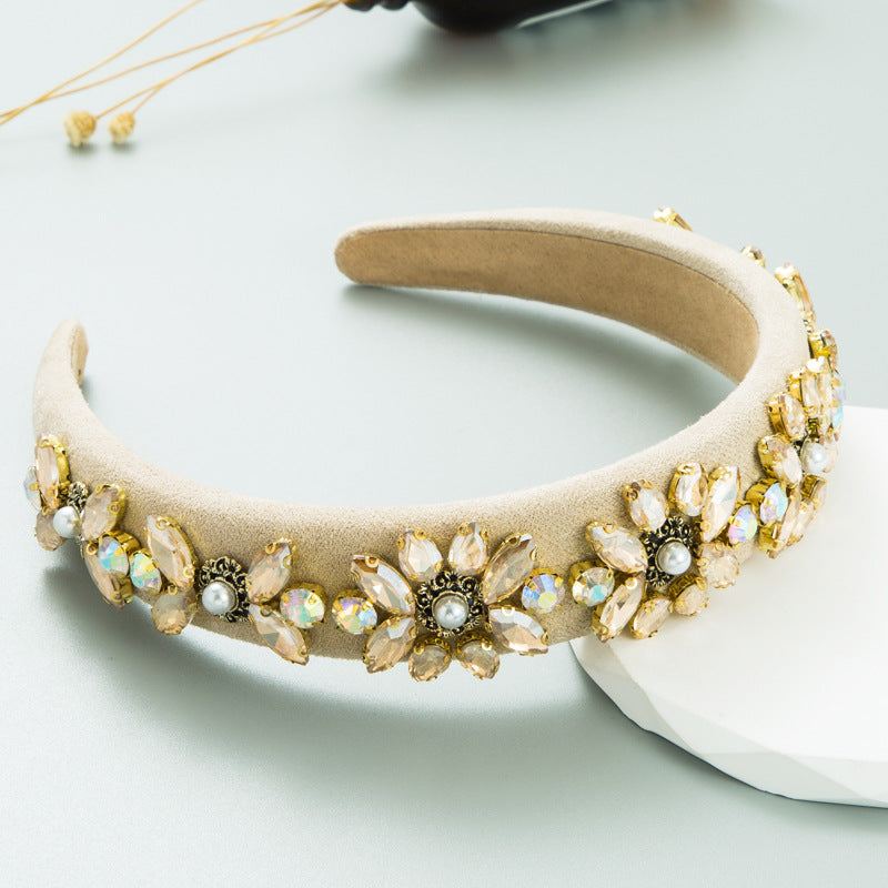 Crystal Flower Headband for Glamorous Occasion Style