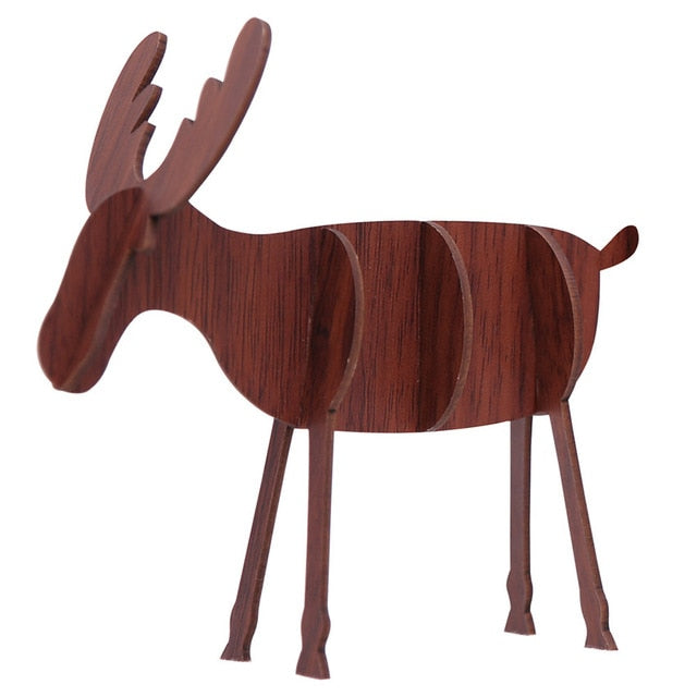 DIY Wooden Elk Ornaments for Rustic Christmas Decor