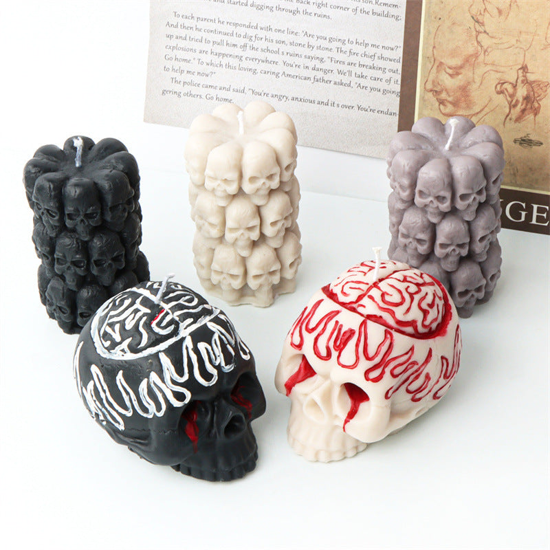 3D Skull Candle Mold for Gothic Halloween Candle Making