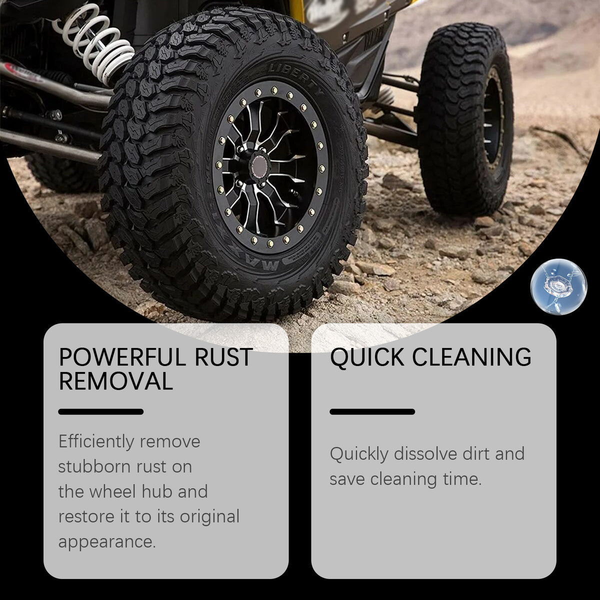Car Rust Remover Spray for Wheels and Metal Surfaces