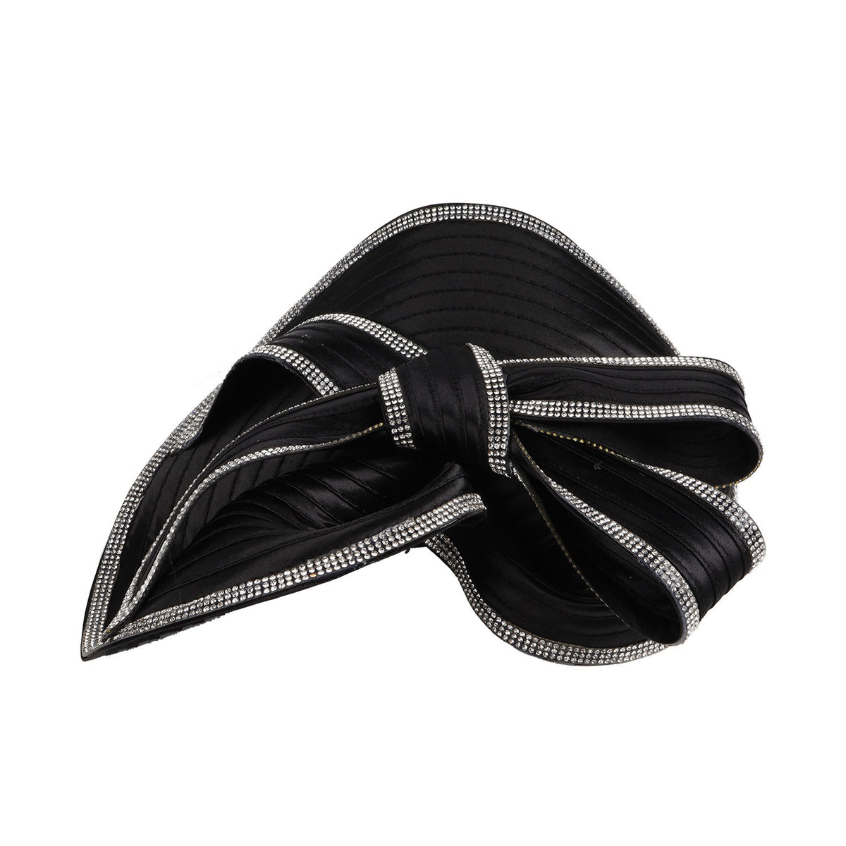 Black White Diamond Headband Fascinator for Elegant Formal