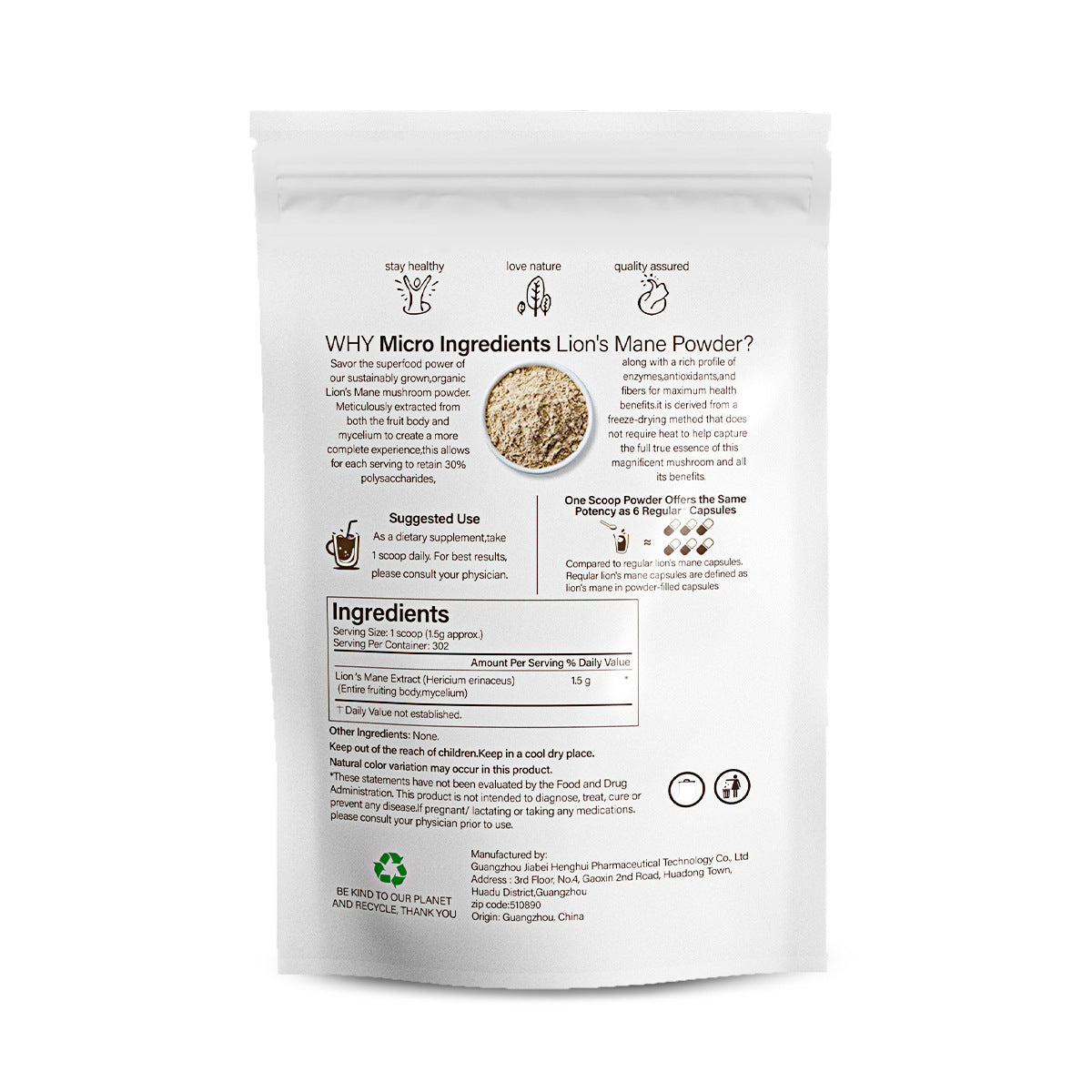 Lion’s Mane Mushroom Powder — Cognitive Health & Nerve Support