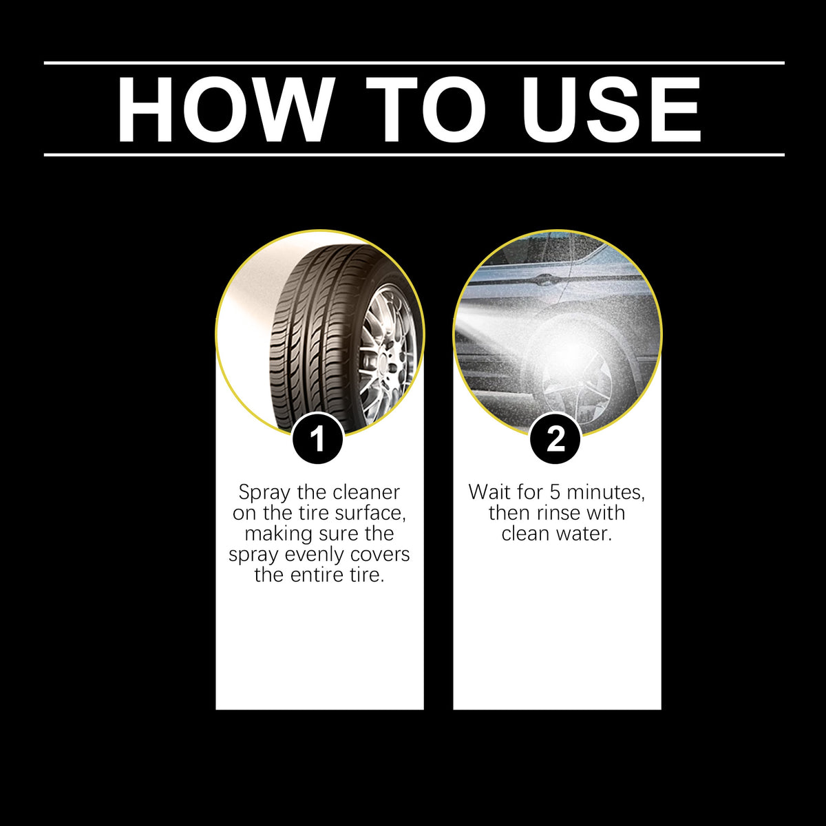 Car Wheel Cleaner Spray for Fast Tire Care & Shine