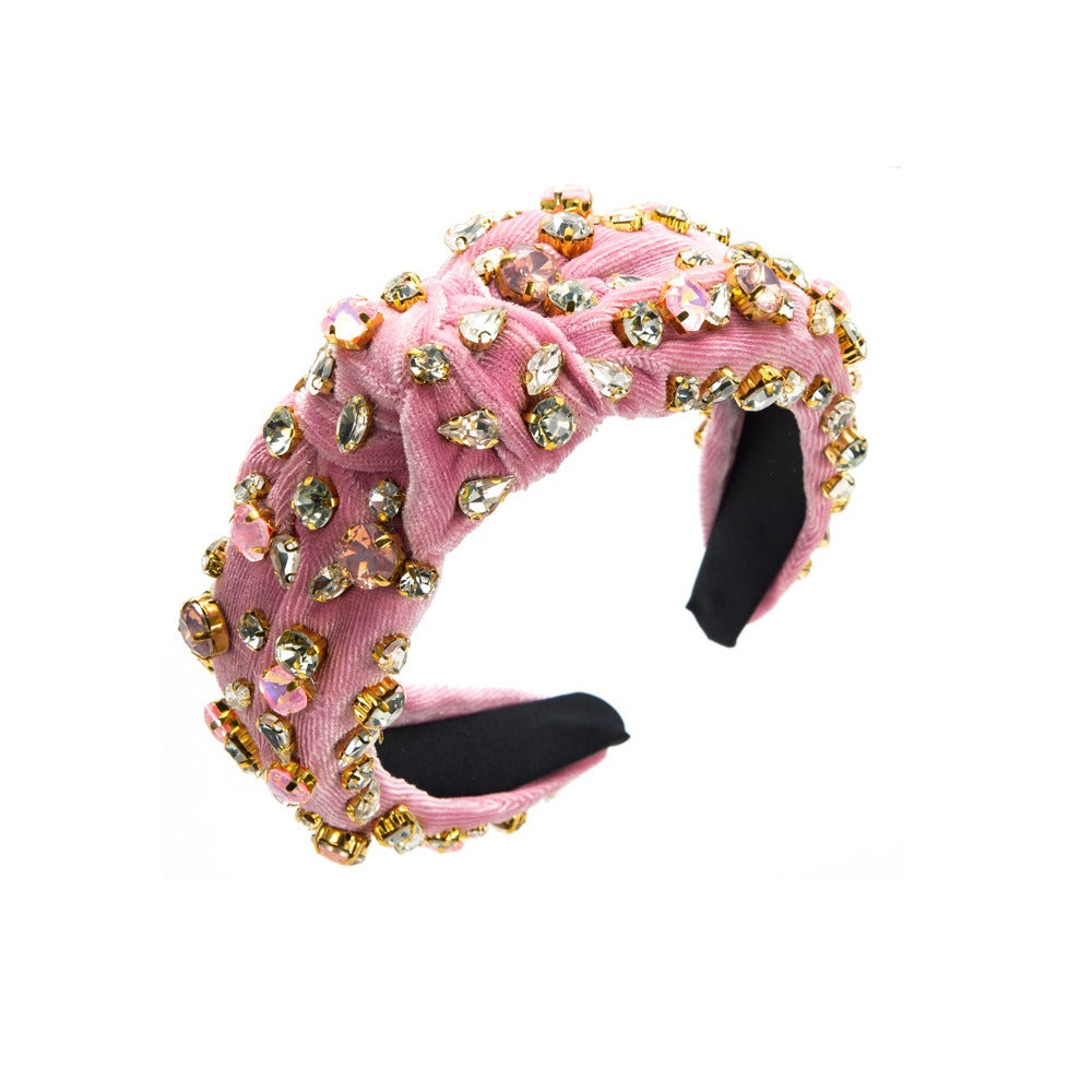 Velvet Rhinestone Headband for Glamorous Occasion Looks